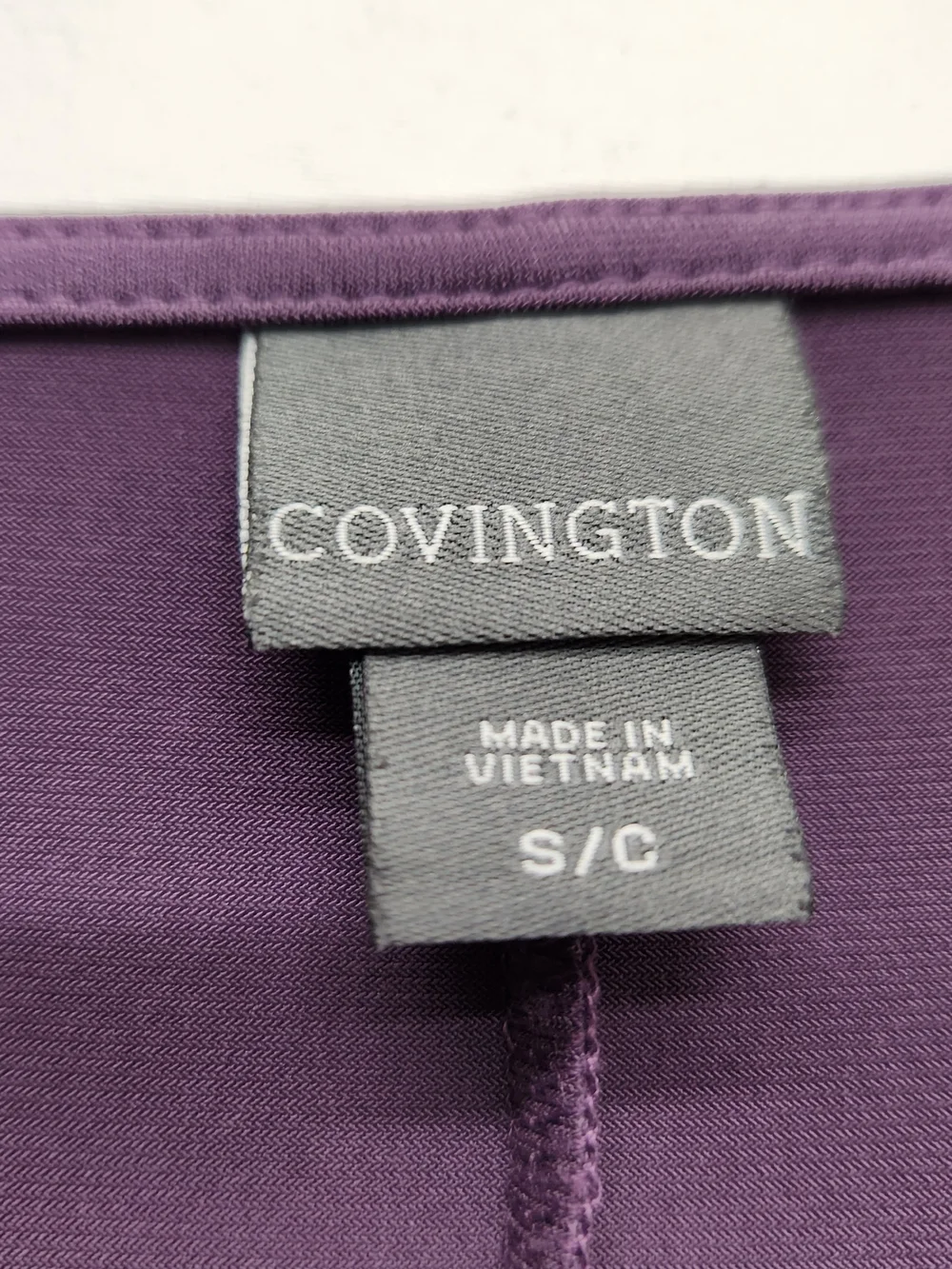 ⭐️Covington Plum Purple Faux Wrap Dress Small S Ruched V-Neck Midi Knit Body Con